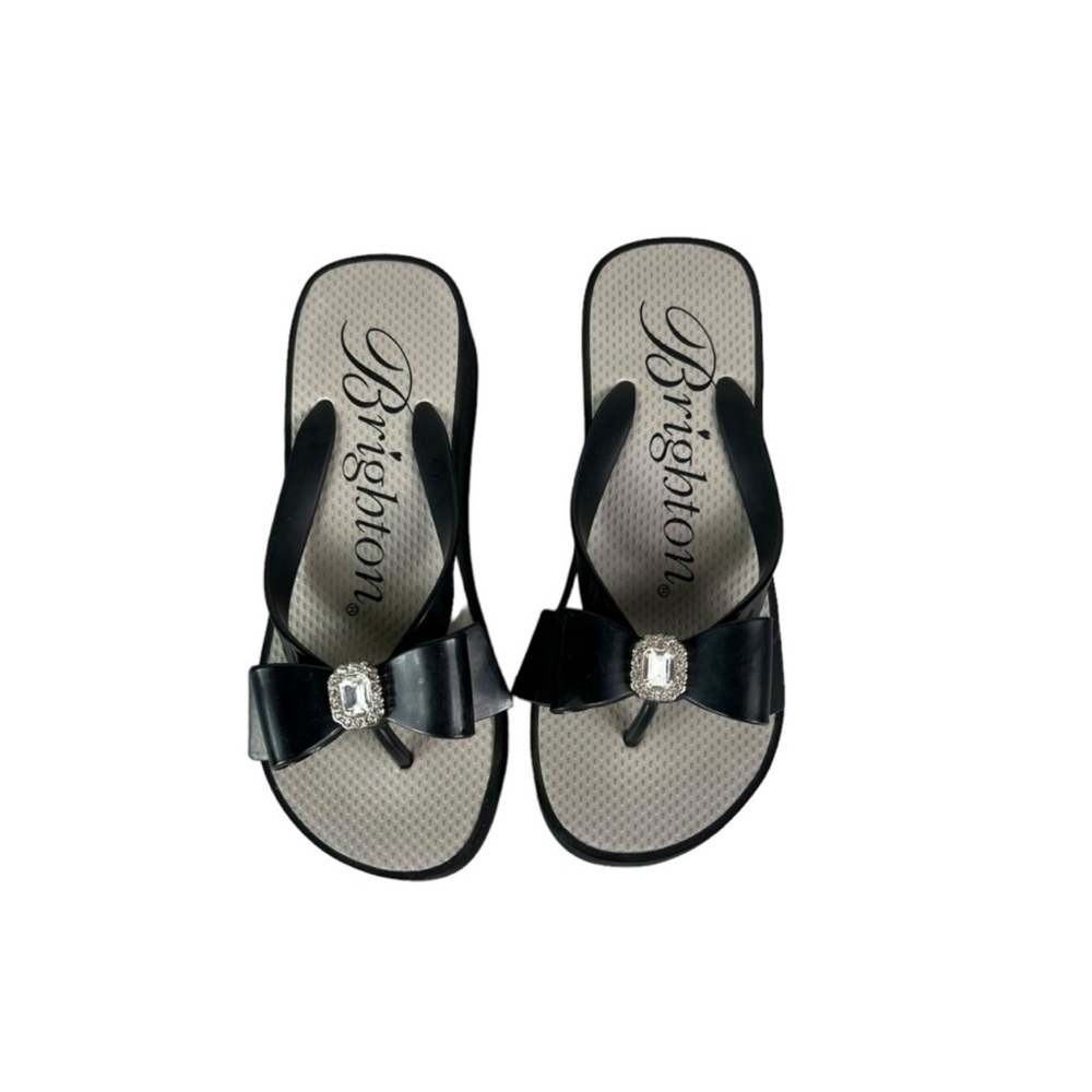 NWOT Brighton Thong Sandals with Bow Size 6
